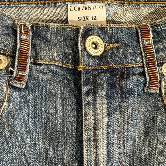 Vintage Z. Cavaricci Cropped Beaded Jeans - Picture 11 of 13